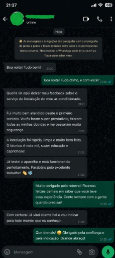 imagem de print conversa pelo whatsapp